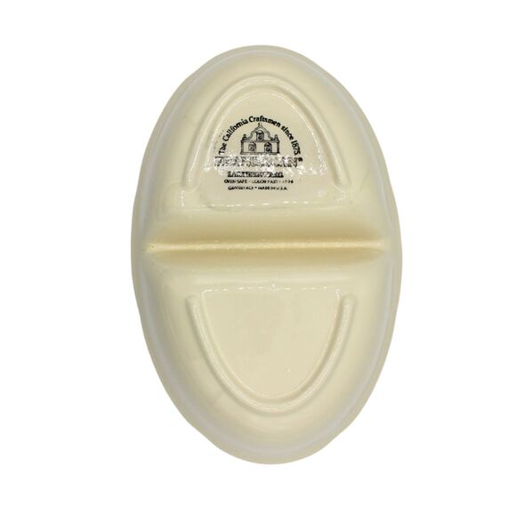 Vintage Franciscan Apple Divided Oval Serving Dish 10” Hand Painted Stoneware - Picture 3 of 7